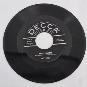 Kitty Wells Amigos Guitar Lonely Is A Word Decca 9-30987 7" Vinyl 45 RPM Record